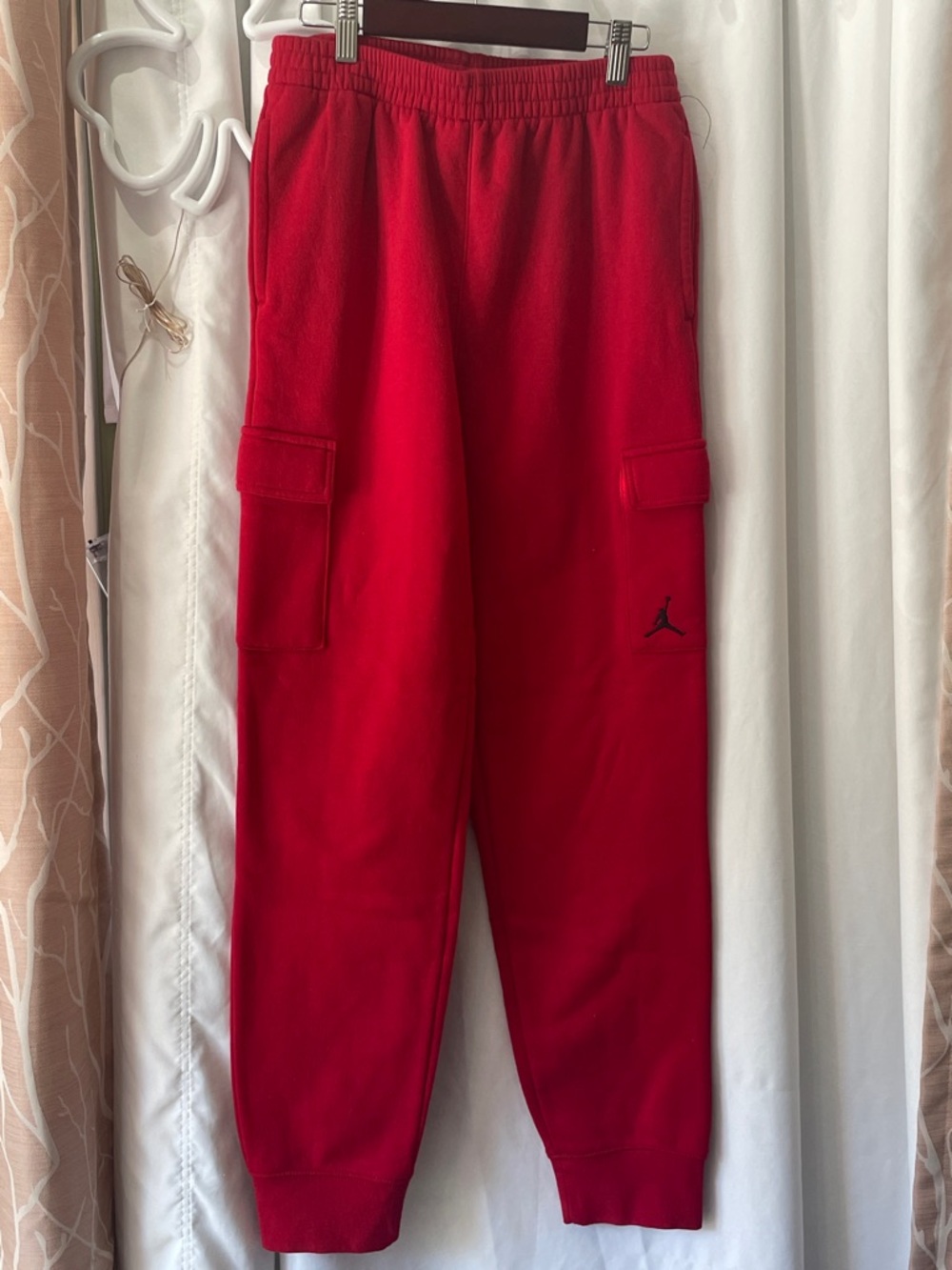 Jordan Red Cargo Sweatpants with Black Jumpman